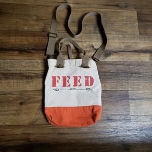 FEED Canvas Crossbody Tote Bag